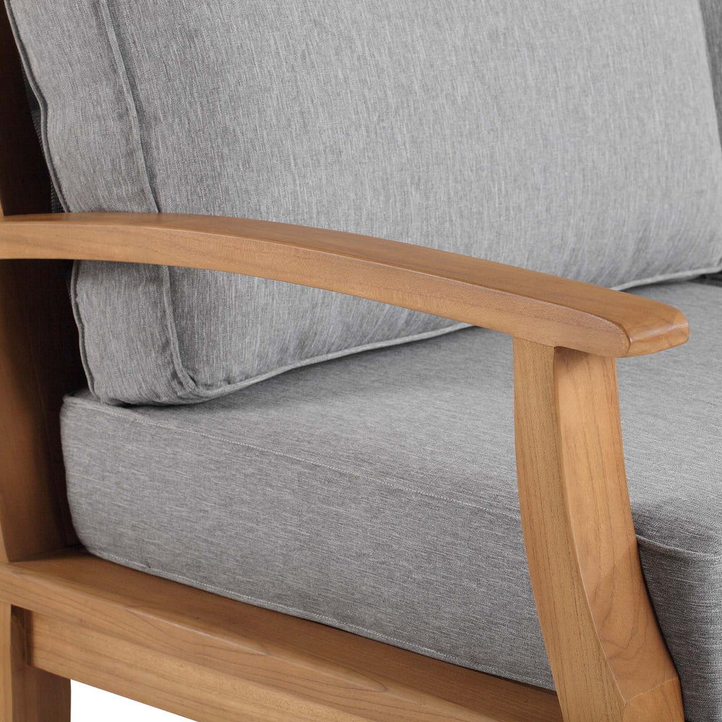 Marina Outdoor Patio Teak Sofa - Natural Gray