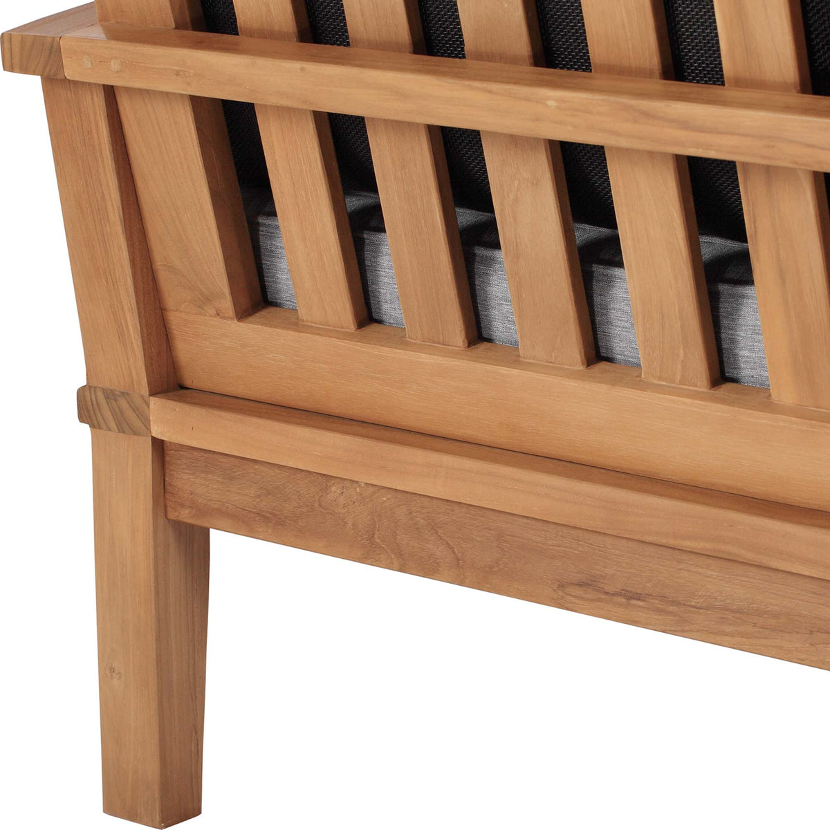 Marina Outdoor Patio Teak Sofa - Natural Gray