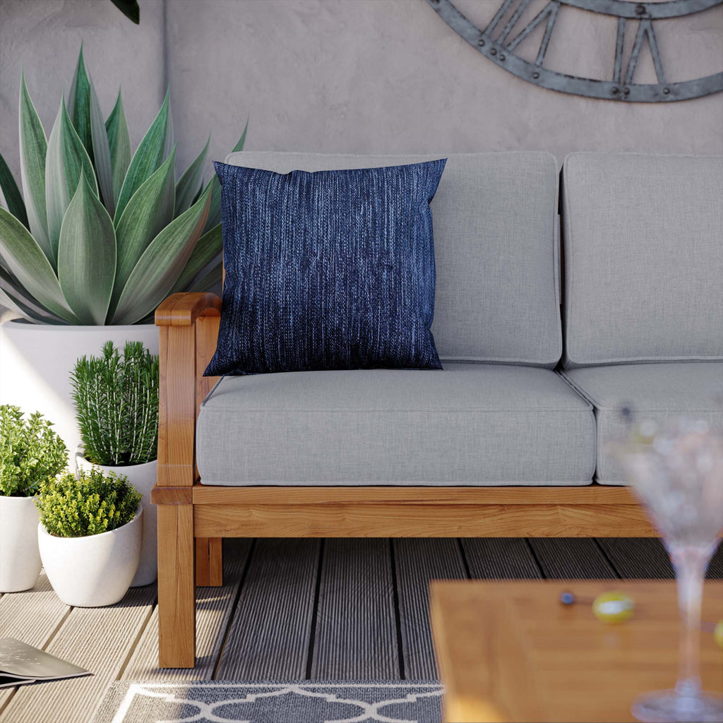 Marina Outdoor Patio Teak Sofa - Natural Gray