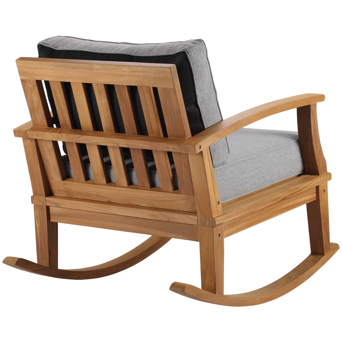 Marina Outdoor Patio Teak Rocking Chair - Natural Gray
