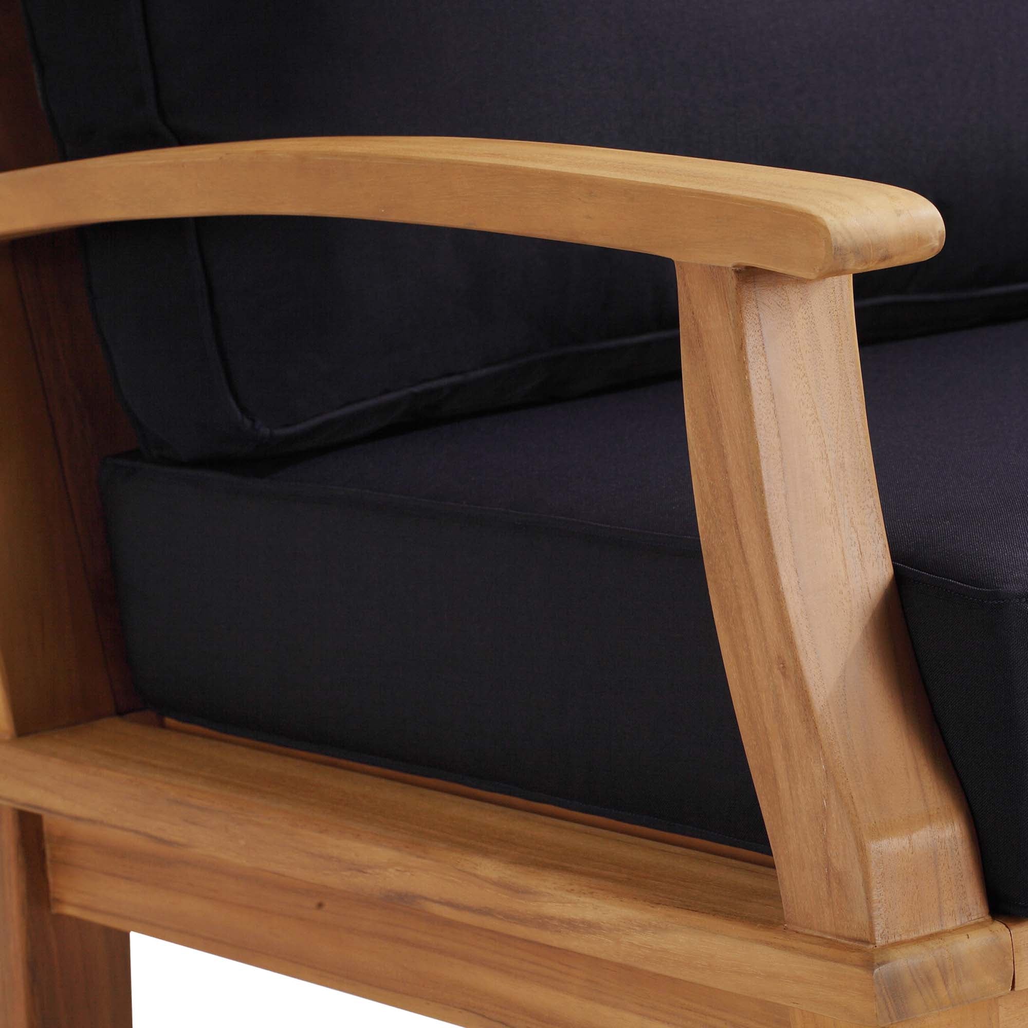 Marina Outdoor Patio Teak Rocking Chair - Natural Navy