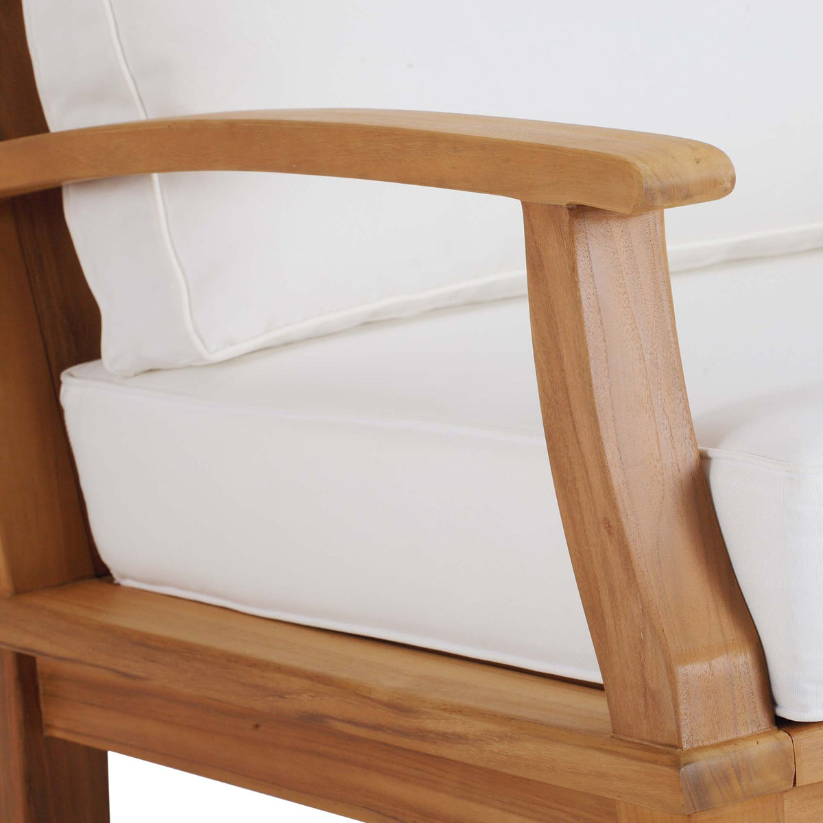 Marina Outdoor Patio Teak Rocking Chair - Natural White
