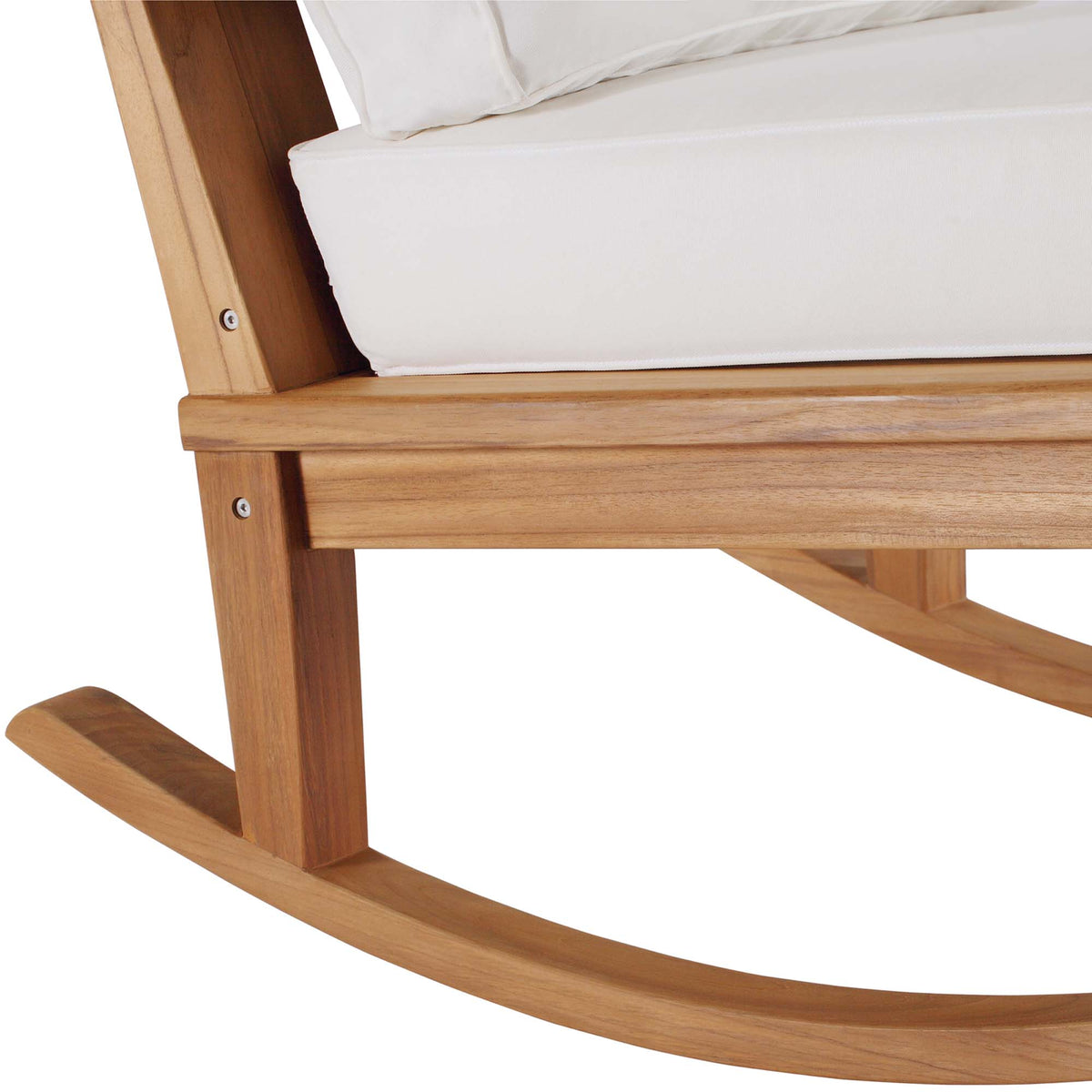 Marina Outdoor Patio Teak Rocking Chair - Natural White