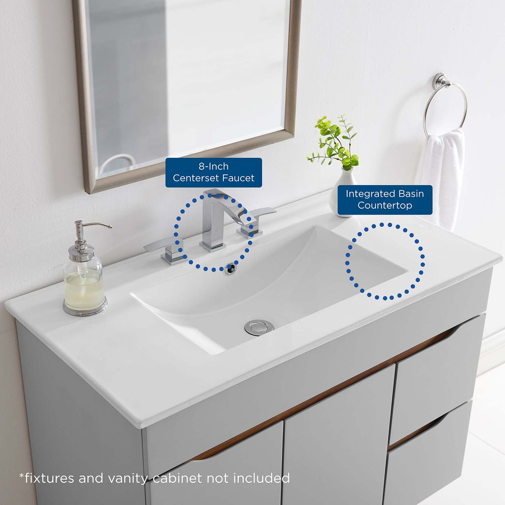 Cayman 36" Bathroom Sink - White