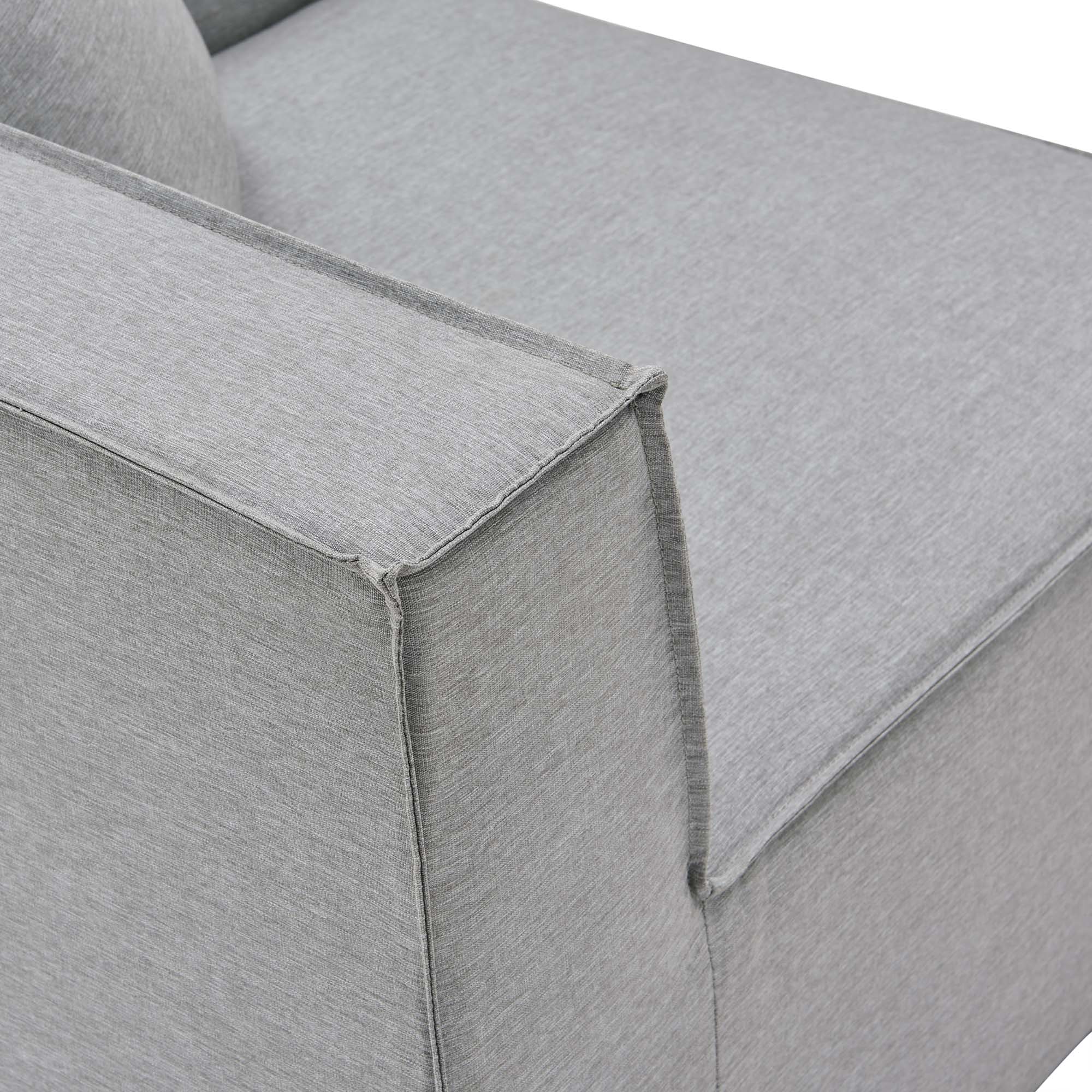 Saybrook Outdoor Patio Upholstered Sectional Sofa Corner Chair - Gray