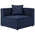 Saybrook Outdoor Patio Upholstered Sectional Sofa Corner Chair - Navy
