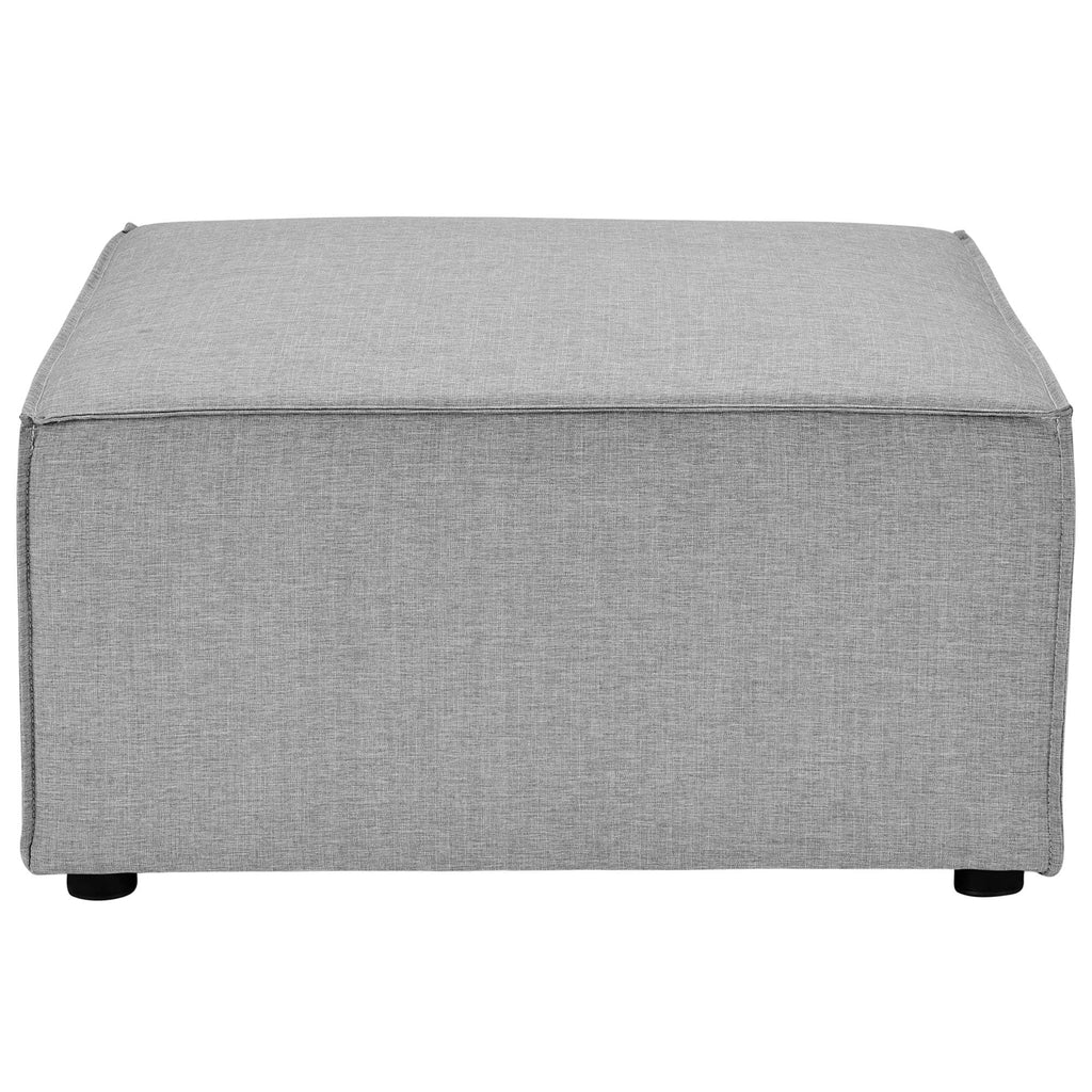Saybrook Outdoor Patio Upholstered Sectional Sofa Ottoman - Gray