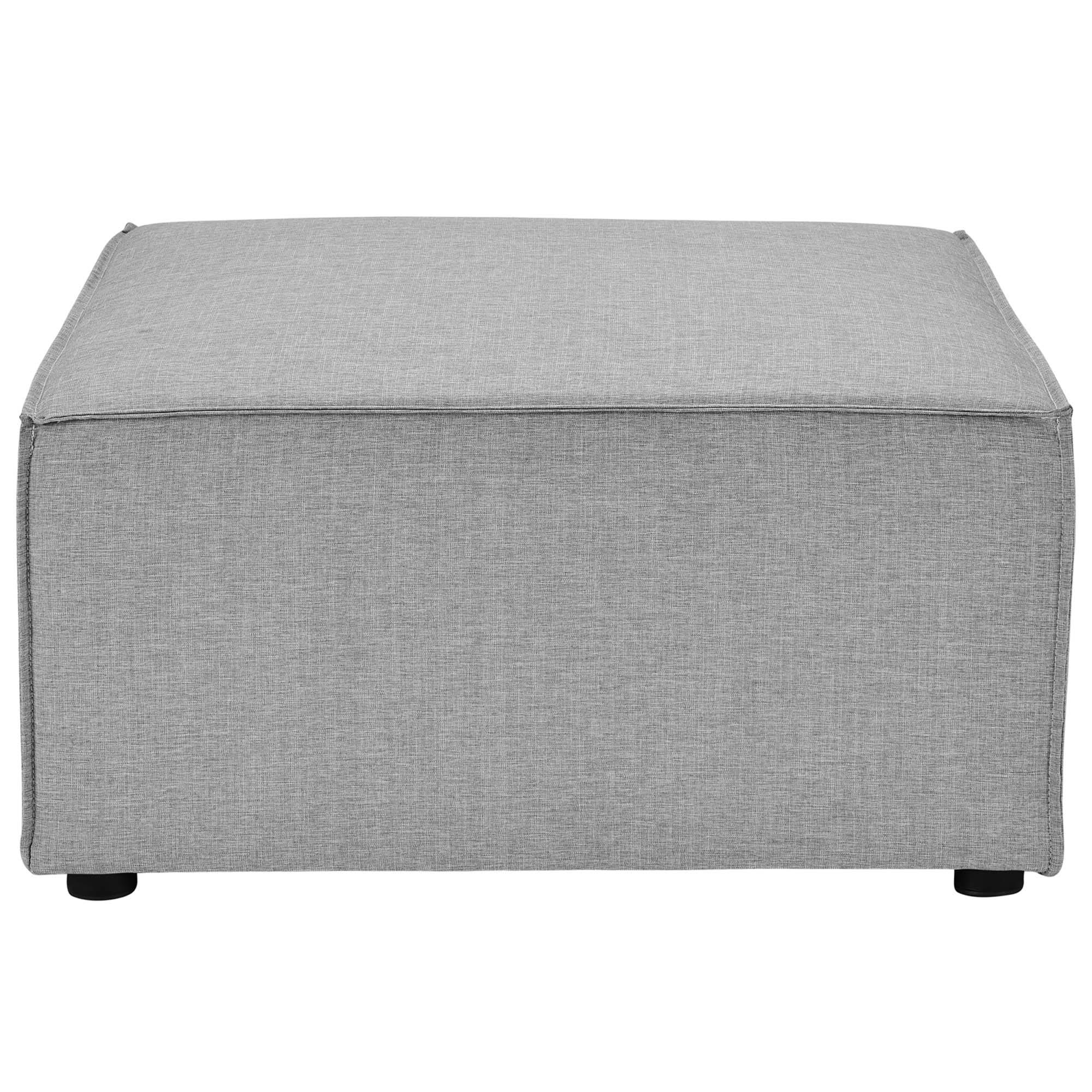 Saybrook Outdoor Patio Upholstered Sectional Sofa Ottoman - Gray