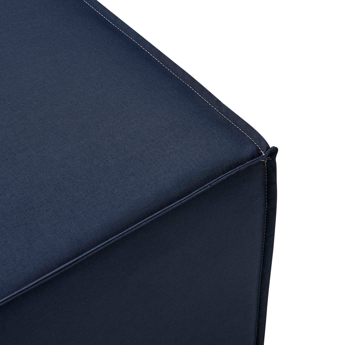 Saybrook Outdoor Patio Upholstered Sectional Sofa Ottoman - Navy