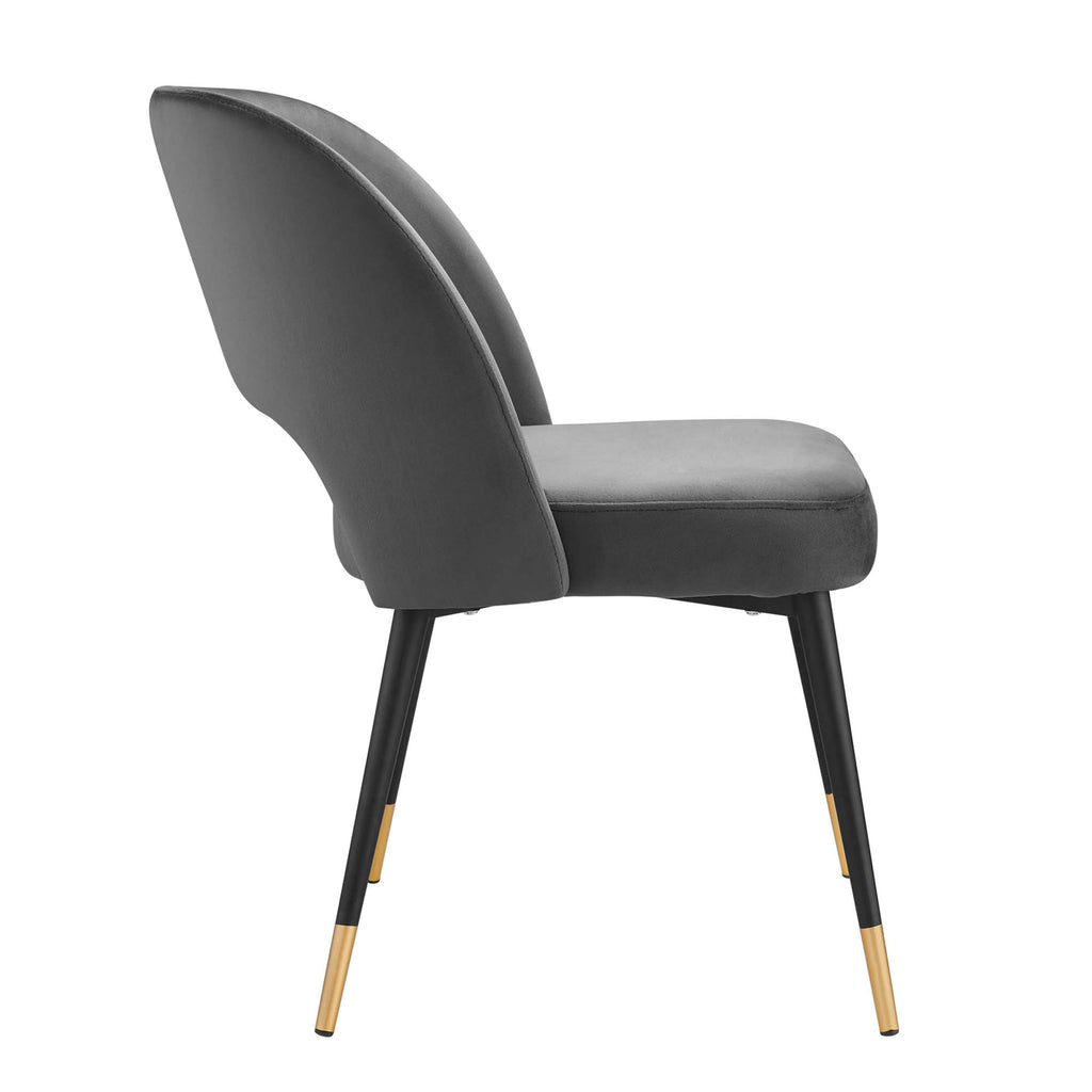 Rouse Performance Velvet Dining Side Chair - Charcoal