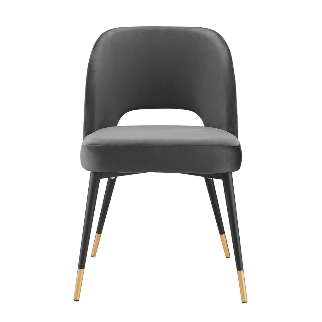 Rouse Performance Velvet Dining Side Chair - Charcoal