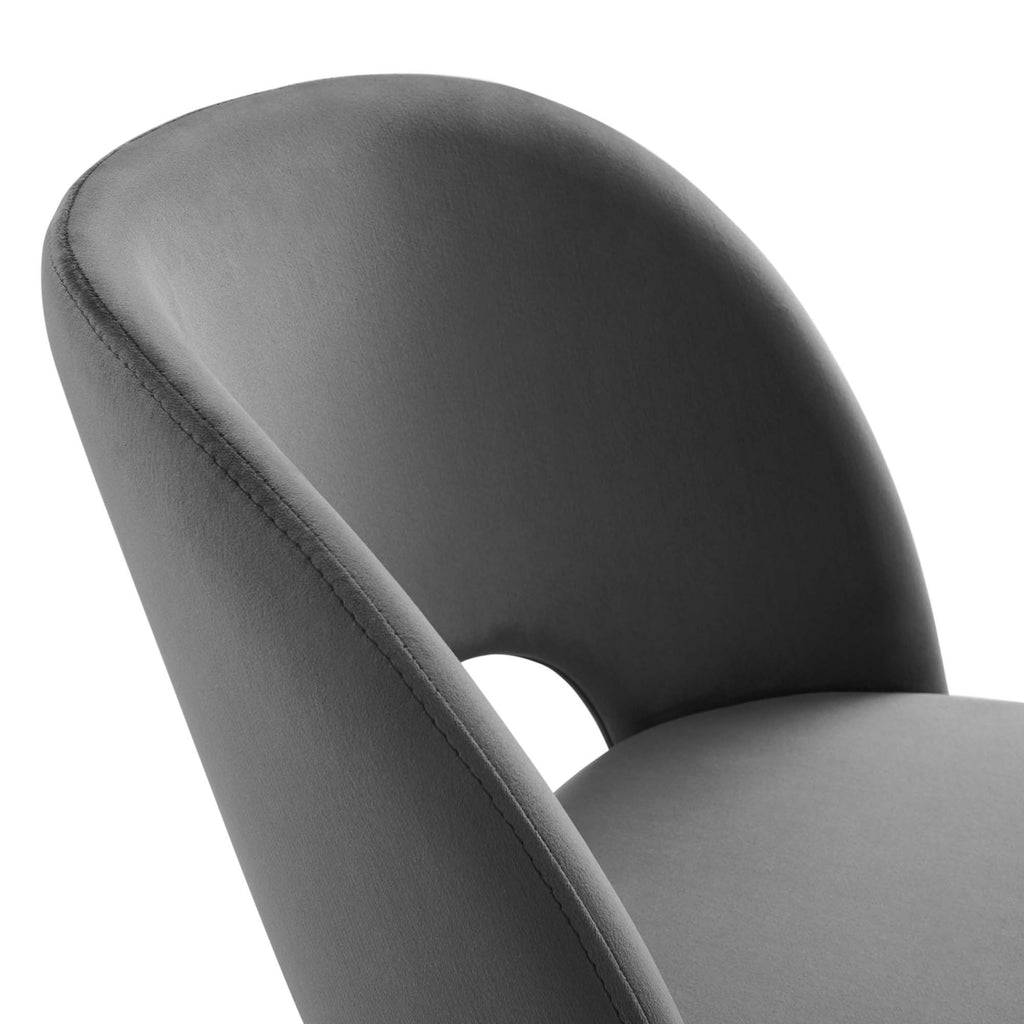 Rouse Performance Velvet Dining Side Chair - Charcoal