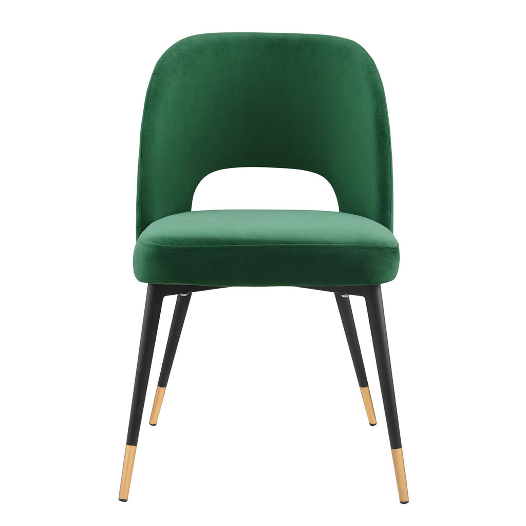 Rouse Performance Velvet Dining Side Chair - Emerald
