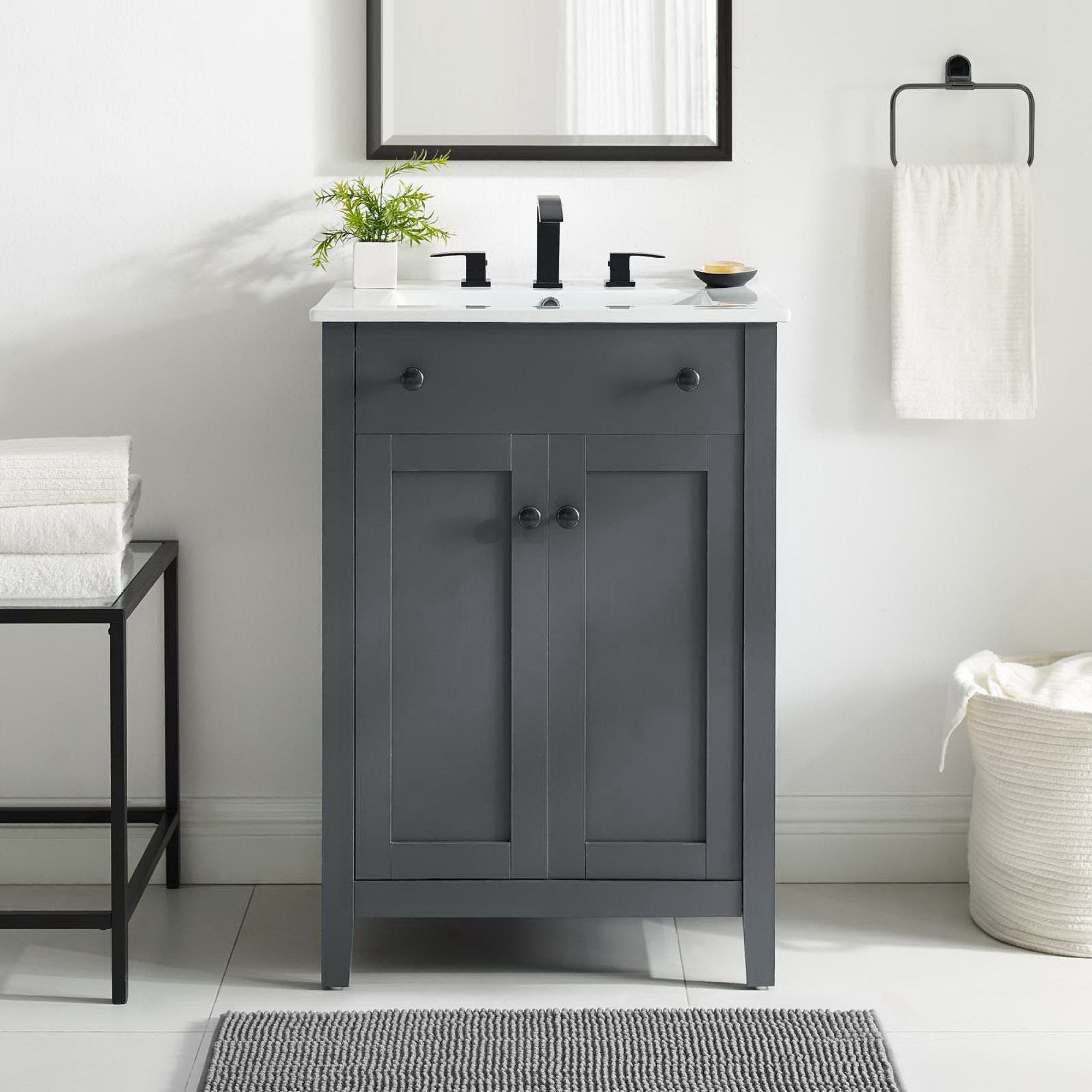 Nantucket 24" Bathroom Vanity - Gray White