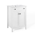 Nantucket 24" Bathroom Vanity - White White