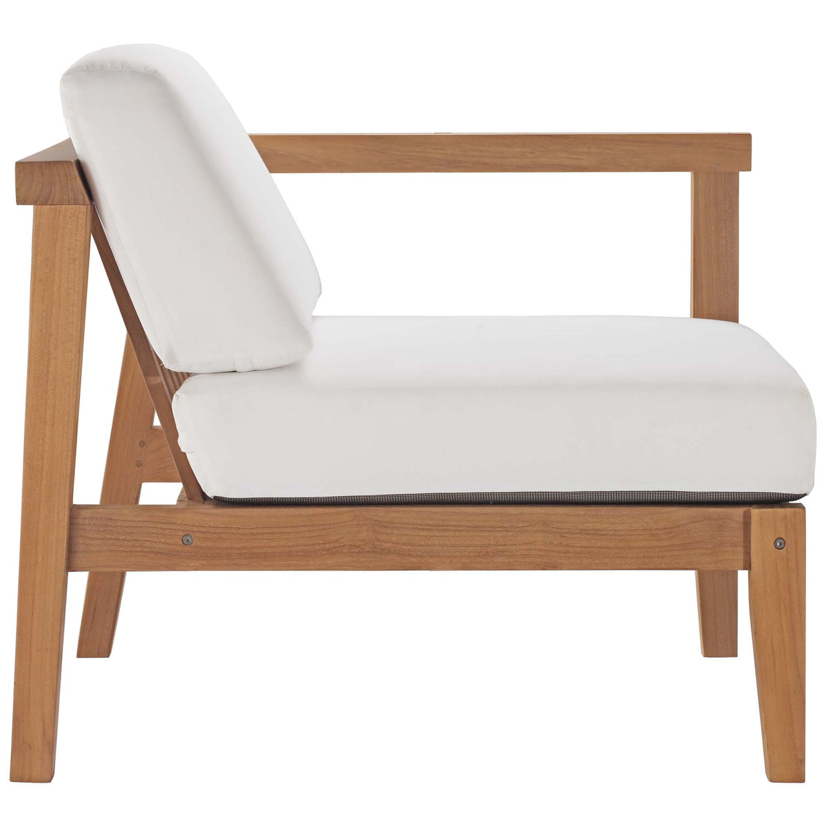 Bayport Outdoor Patio Teak Wood 2-Seater Loveseat - Natural White