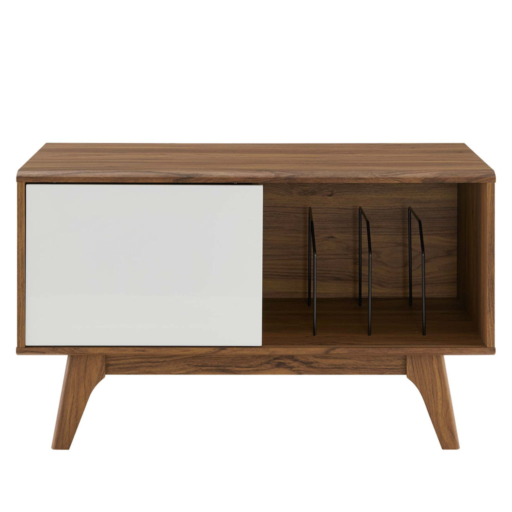 Envision Vinyl Record Display Stand - Walnut White