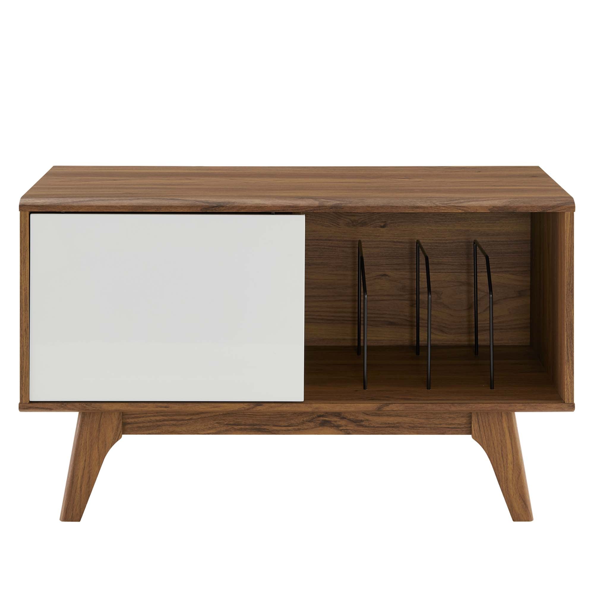 Envision Vinyl Record Display Stand - Walnut White