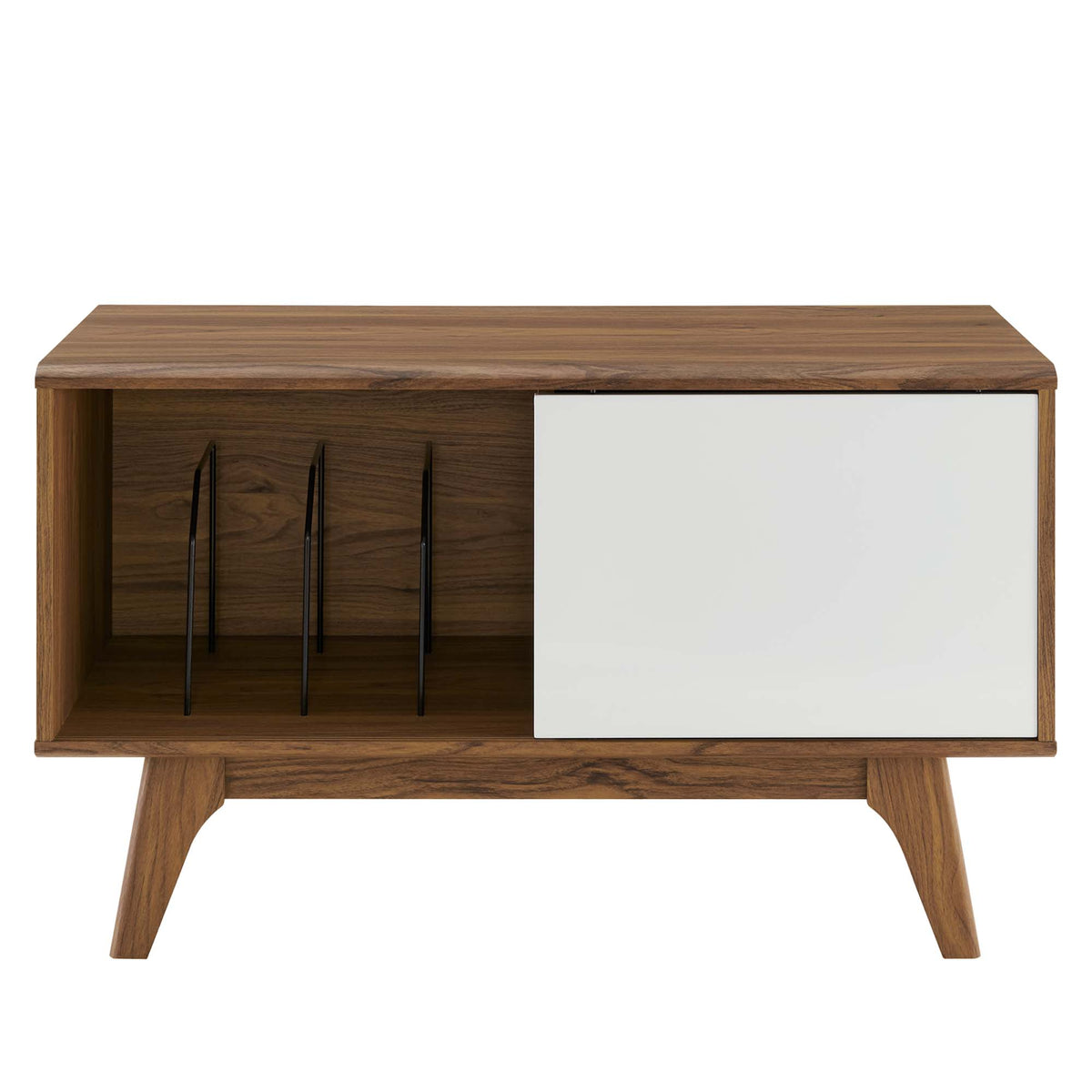 Envision Vinyl Record Display Stand - Walnut White