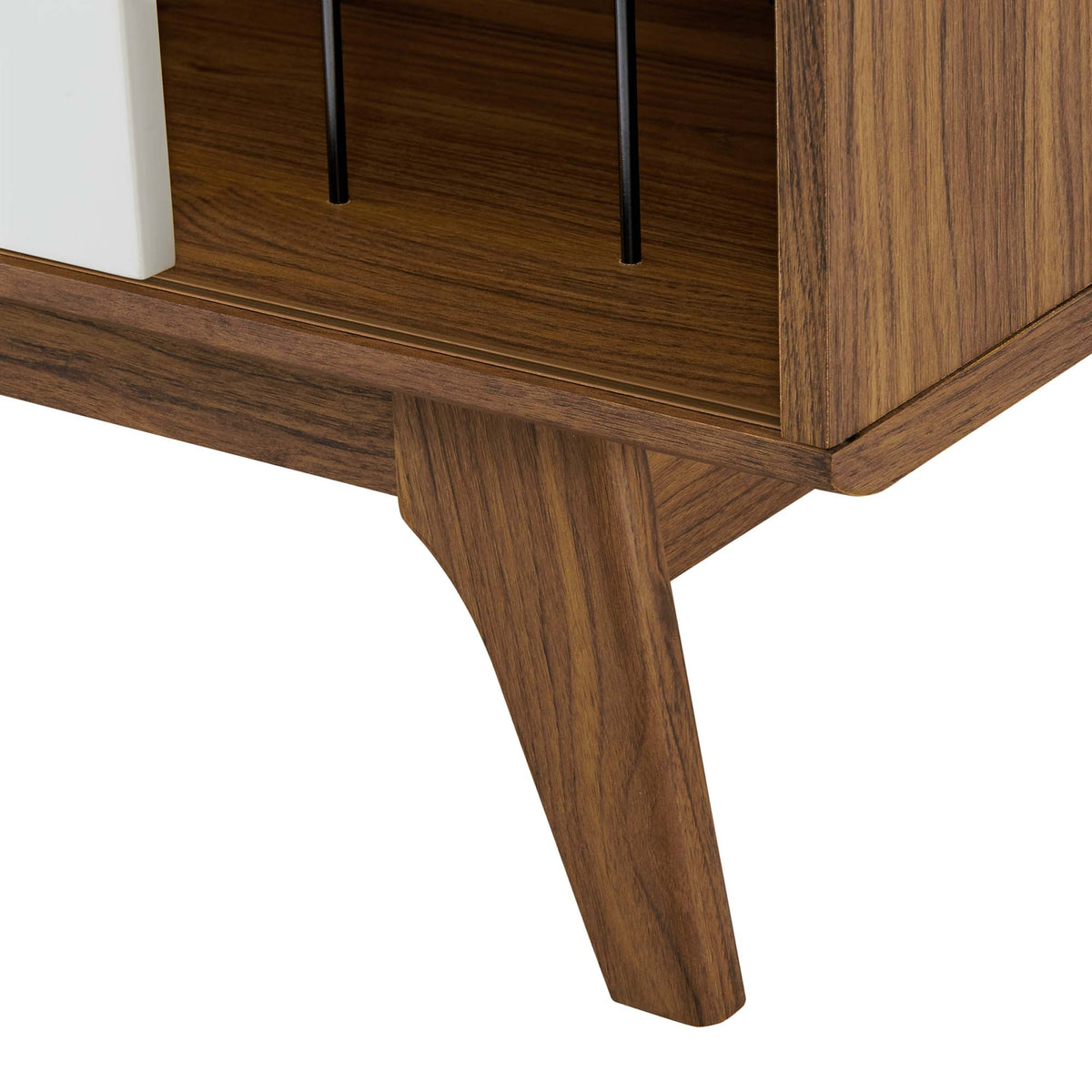 Envision Vinyl Record Display Stand - Walnut White