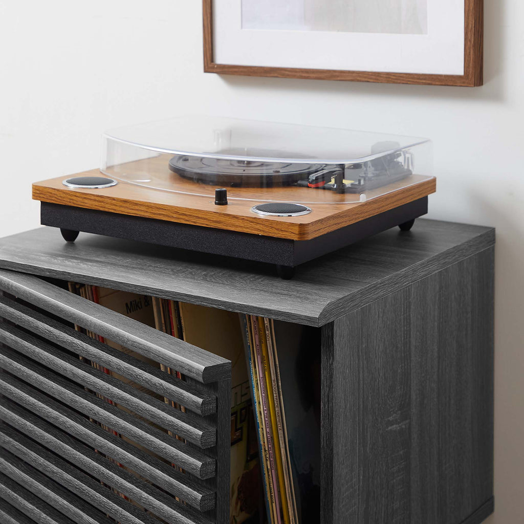 Render Vinyl Record Display Stand - Charcoal (EEI-4262-CHA)