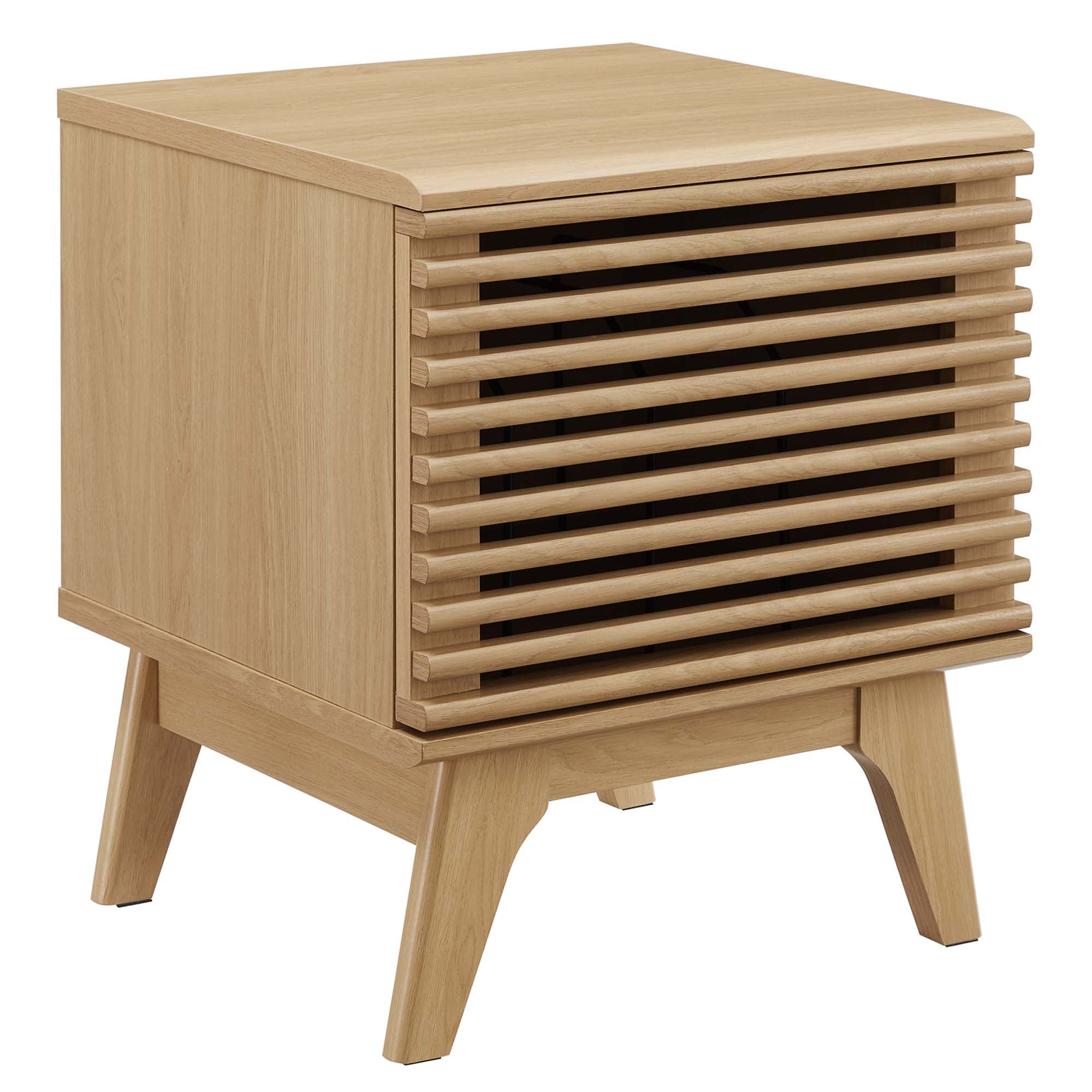 Render Vinyl Record Display Stand - Oak (EEI-4262-OAK)