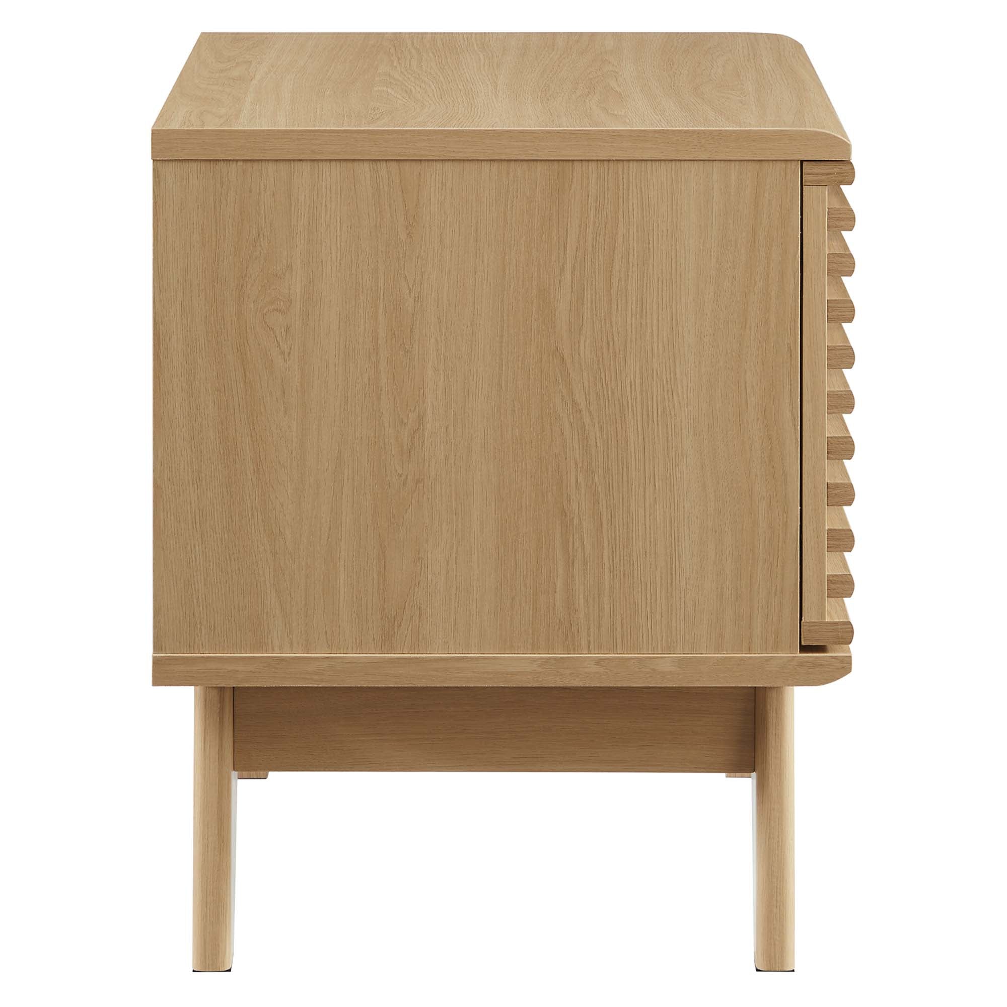 Render Vinyl Record Display Stand - Oak (EEI-4262-OAK)