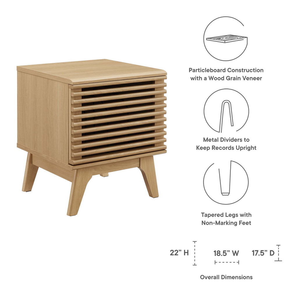 Render Vinyl Record Display Stand - Oak (EEI-4262-OAK)