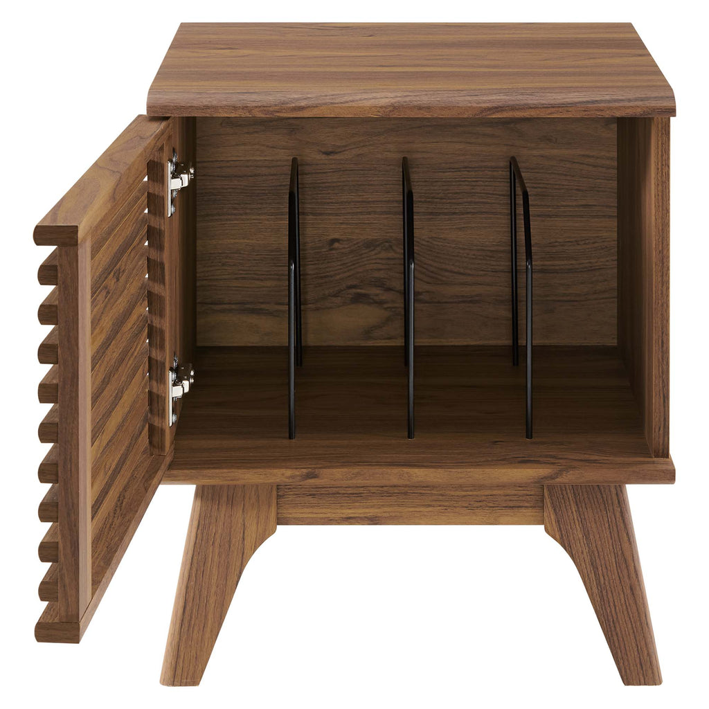 Render Vinyl Record Display Stand - Walnut (EEI-4262-WAL)