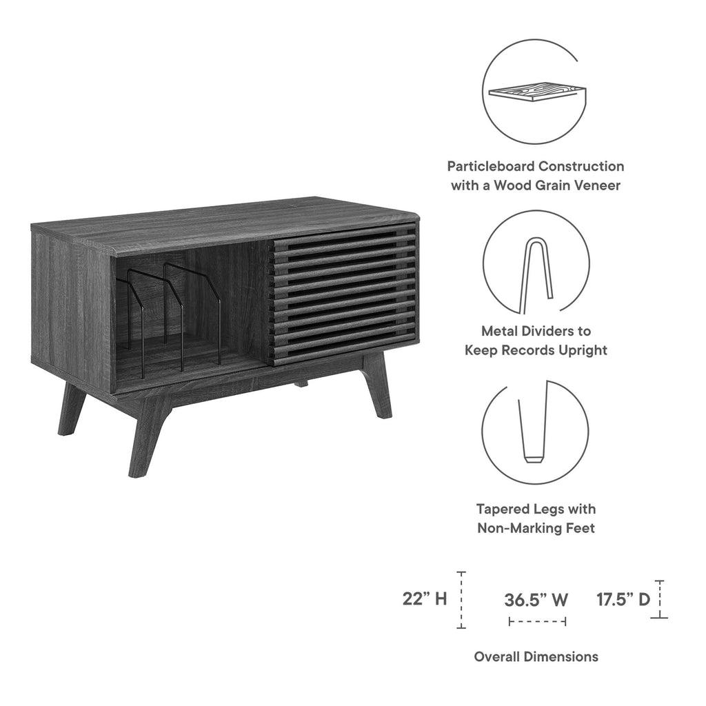 Render Vinyl Record Display Stand - Charcoal (EEI-4263-CHA)