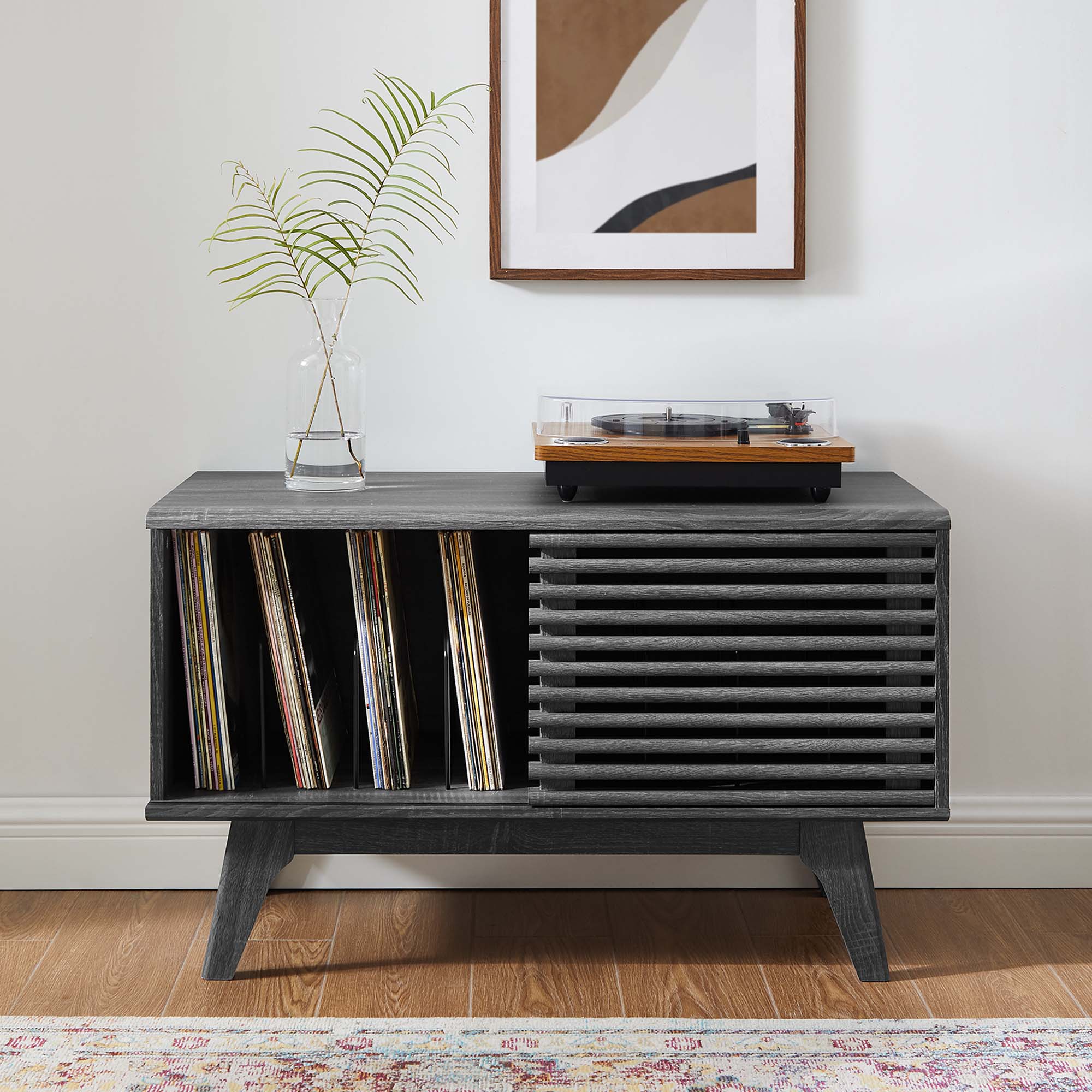 Render Vinyl Record Display Stand - Charcoal (EEI-4263-CHA)