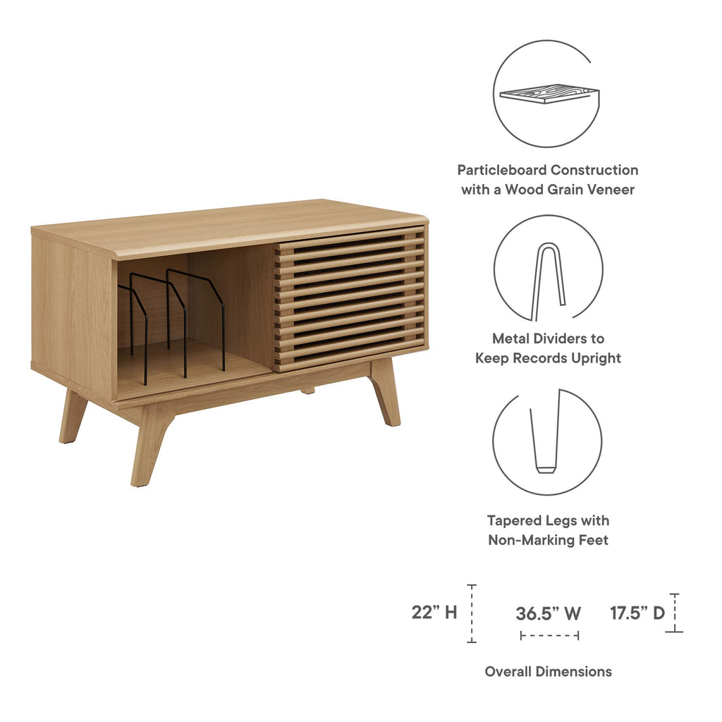 Render Vinyl Record Display Stand - Oak (EEI-4263-OAK)