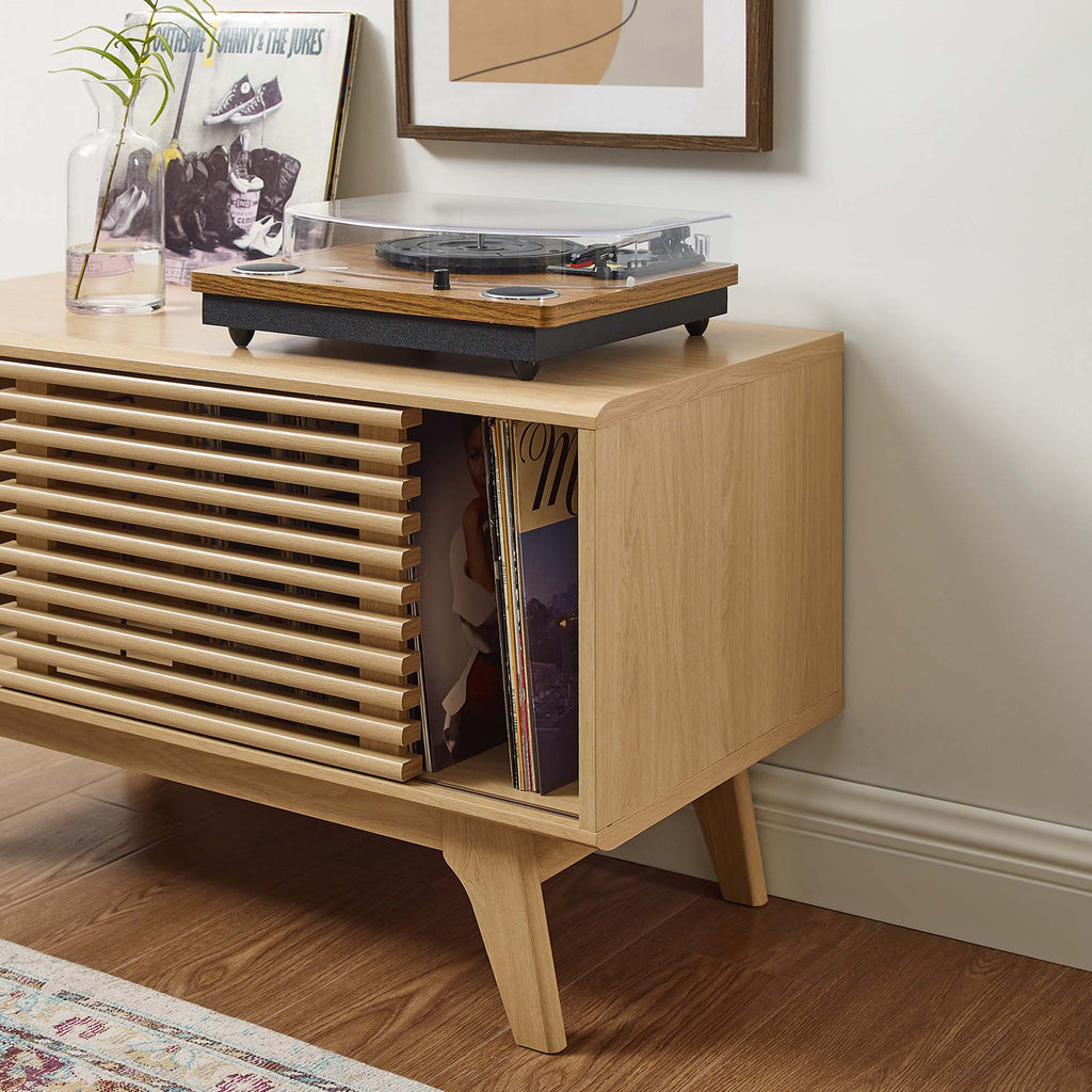Render Vinyl Record Display Stand - Oak (EEI-4263-OAK)