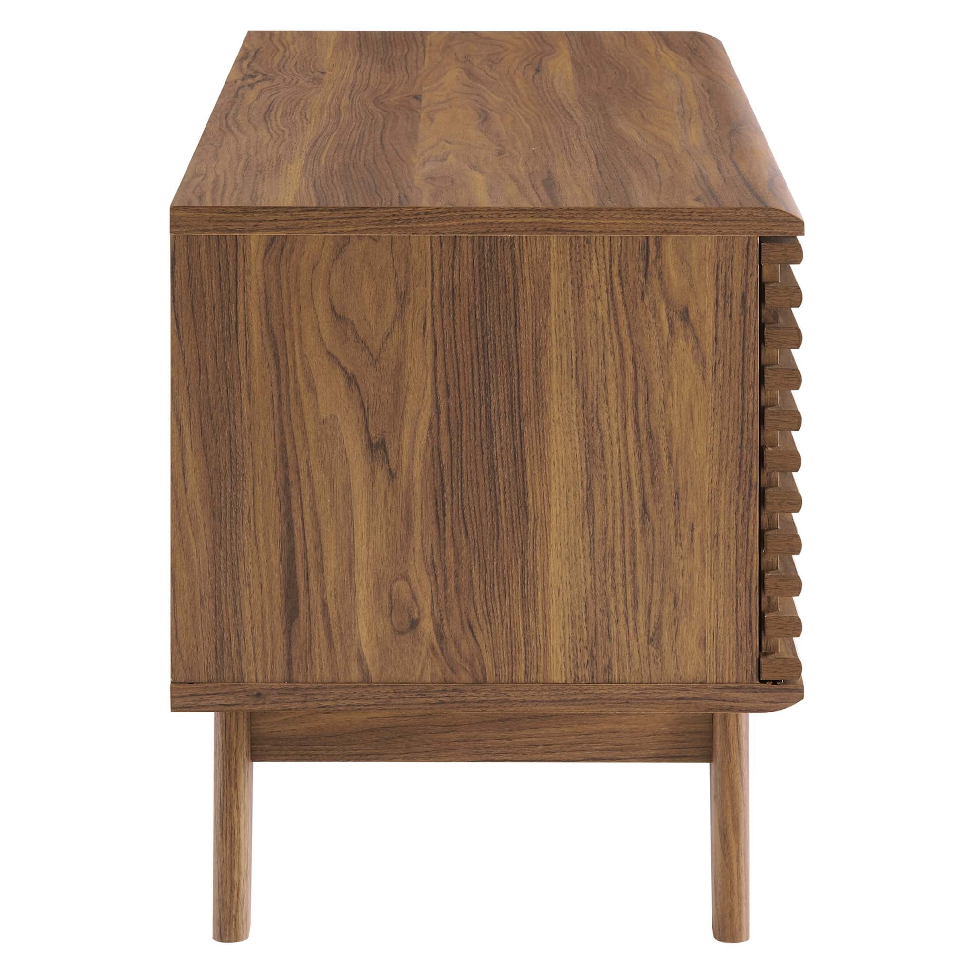 Render Vinyl Record Display Stand - Walnut (EEI-4263-WAL)