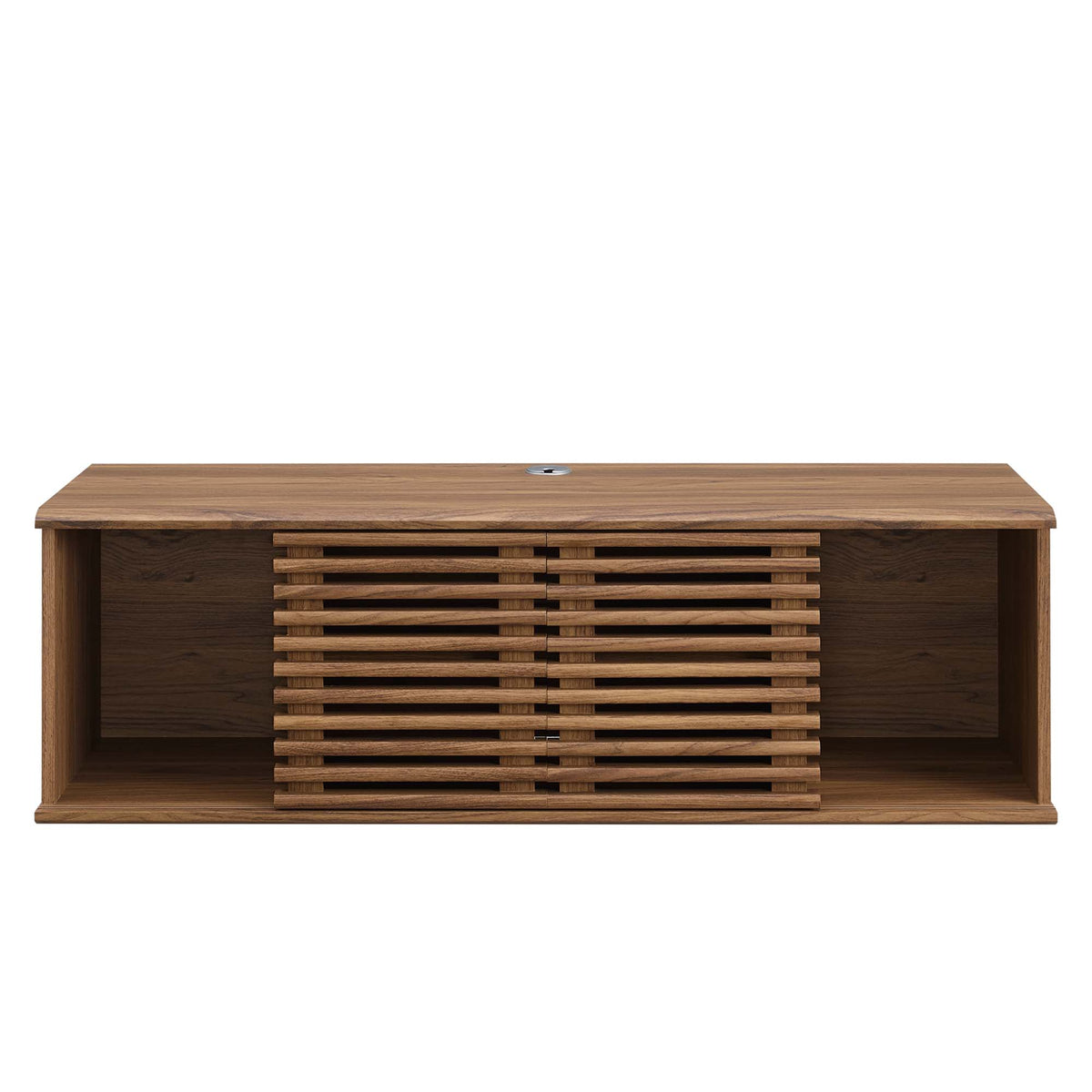 Render 46" Wall-Mount Media Console TV Stand - Walnut