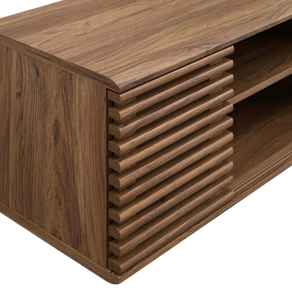 Render 46" Wall-Mount Media Console TV Stand - Walnut