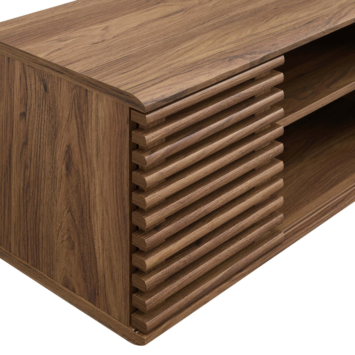 Render 46" Wall-Mount Media Console TV Stand - Walnut