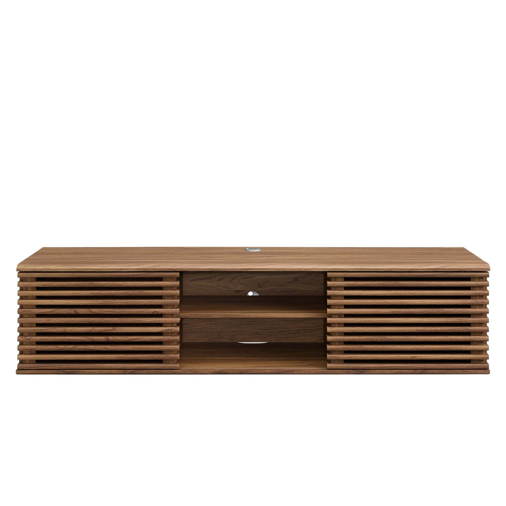 Render 60" Wall-Mount Media Console TV Stand - Walnut