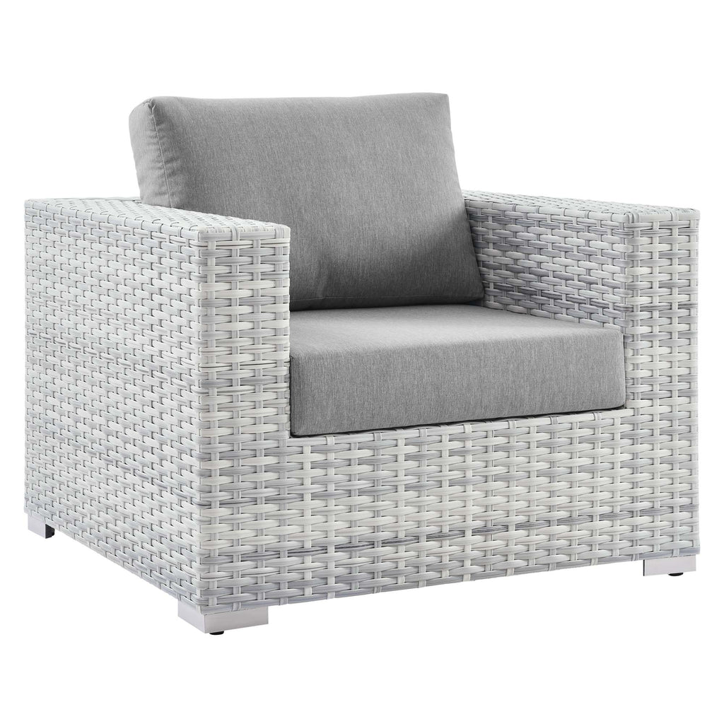 Convene Outdoor Patio Armchair - Light Gray Gray