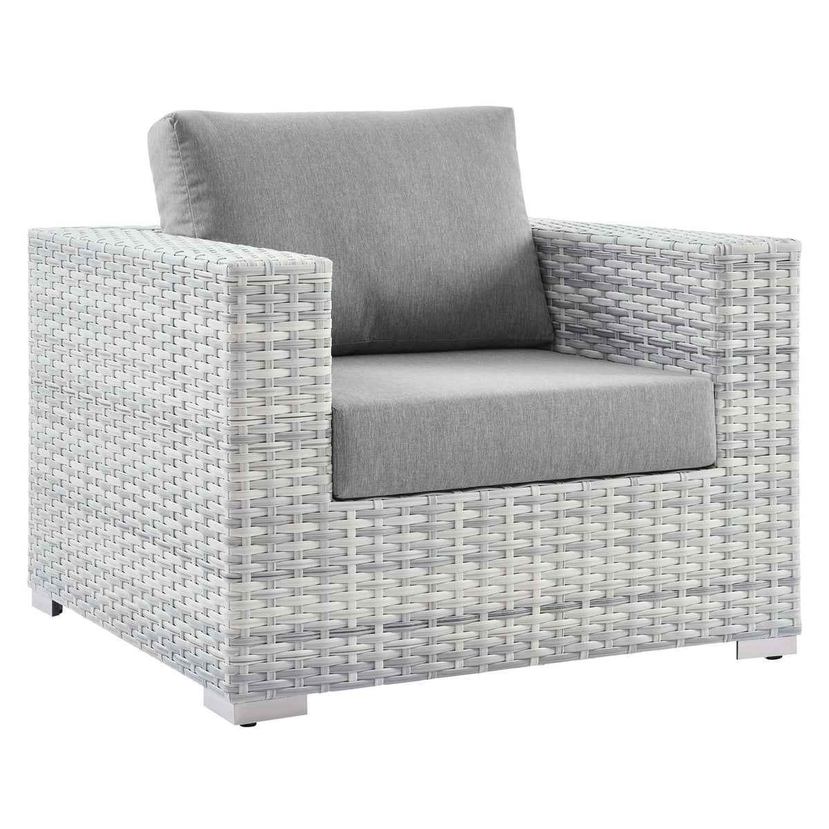Convene Outdoor Patio Armchair - Light Gray Gray