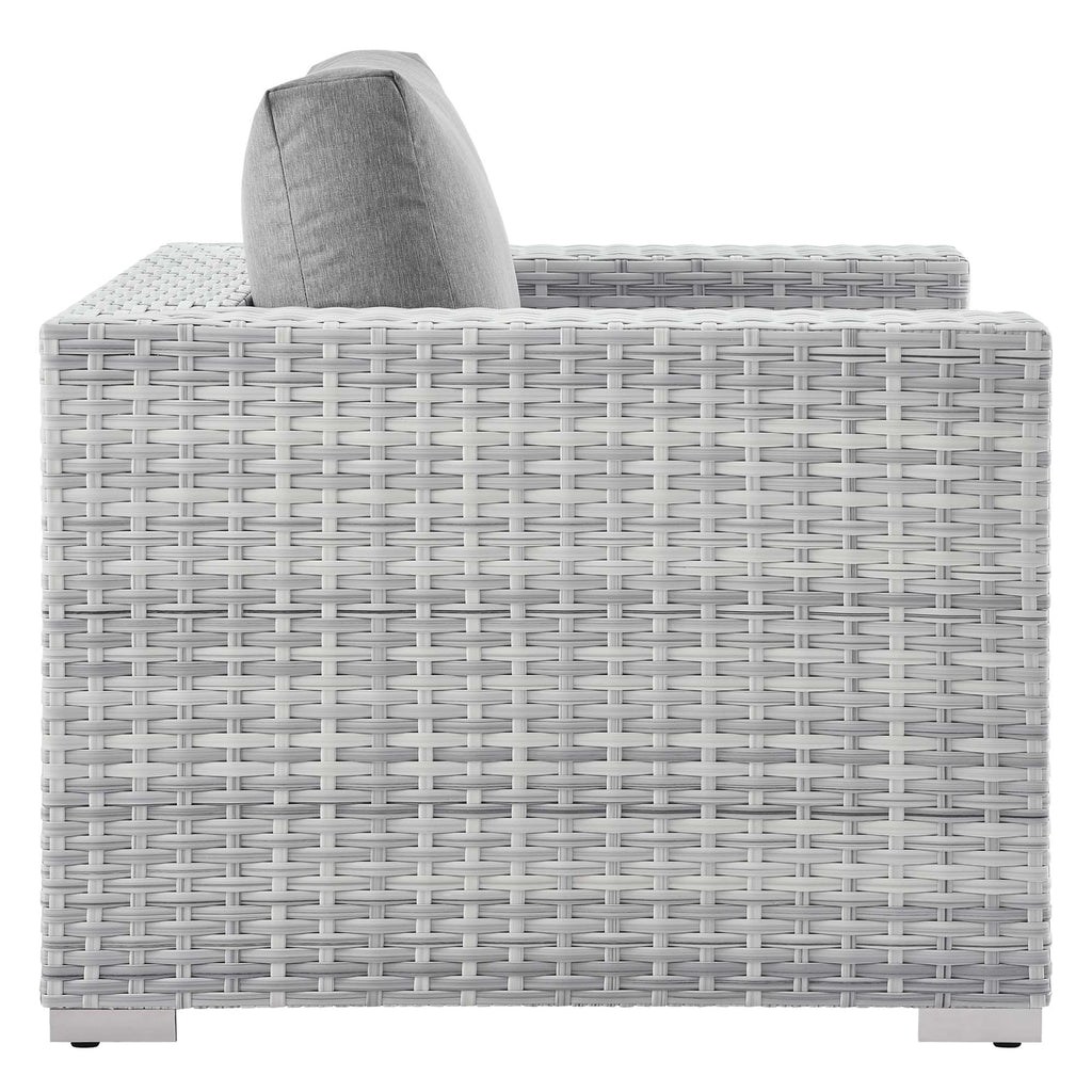 Convene Outdoor Patio Armchair - Light Gray Gray