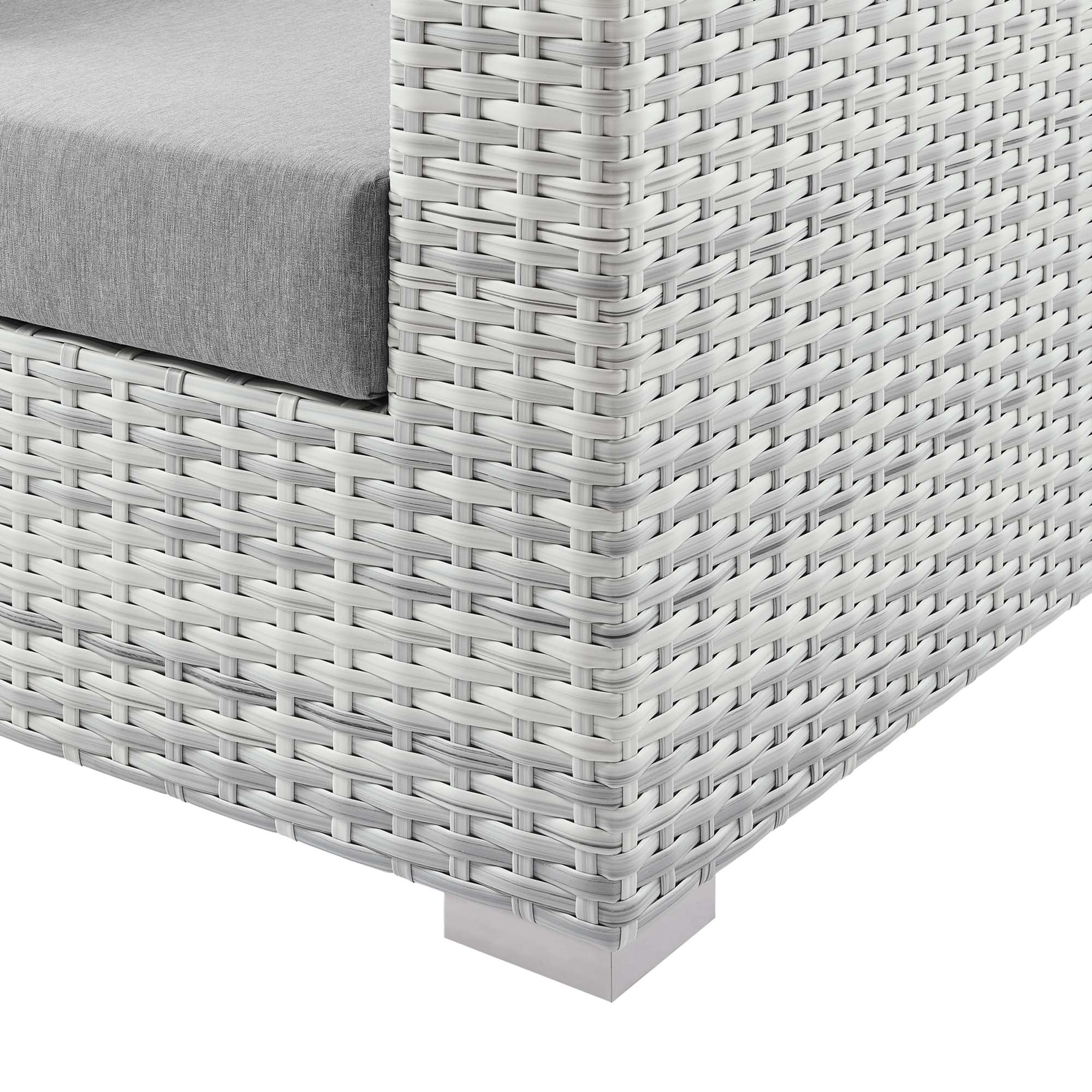 Convene Outdoor Patio Armchair - Light Gray Gray