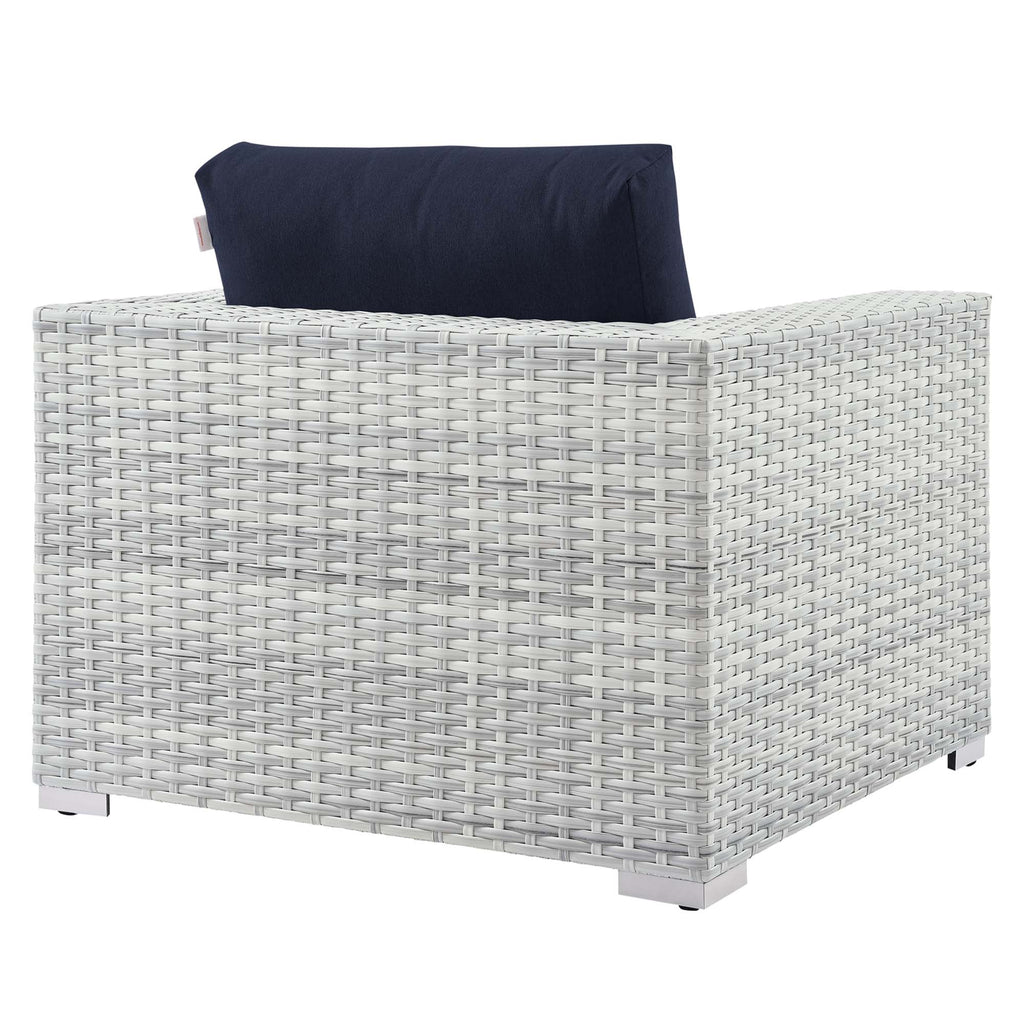 Convene Outdoor Patio Armchair - Light Gray Navy