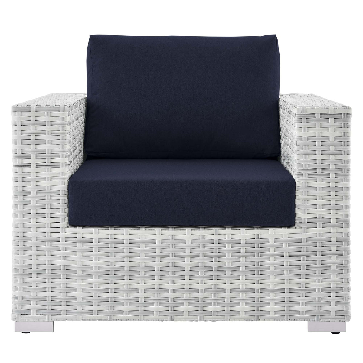 Convene Outdoor Patio Armchair - Light Gray Navy