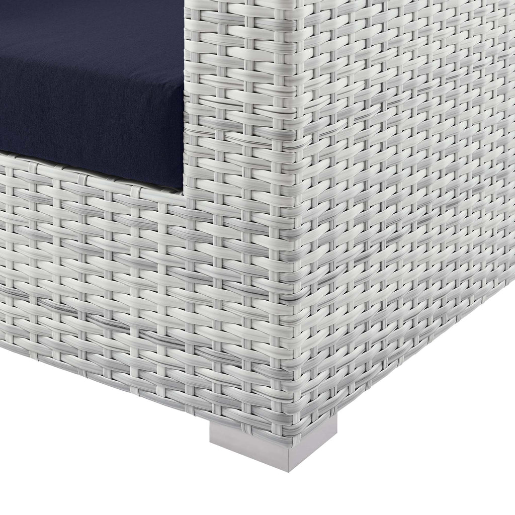 Convene Outdoor Patio Armchair - Light Gray Navy