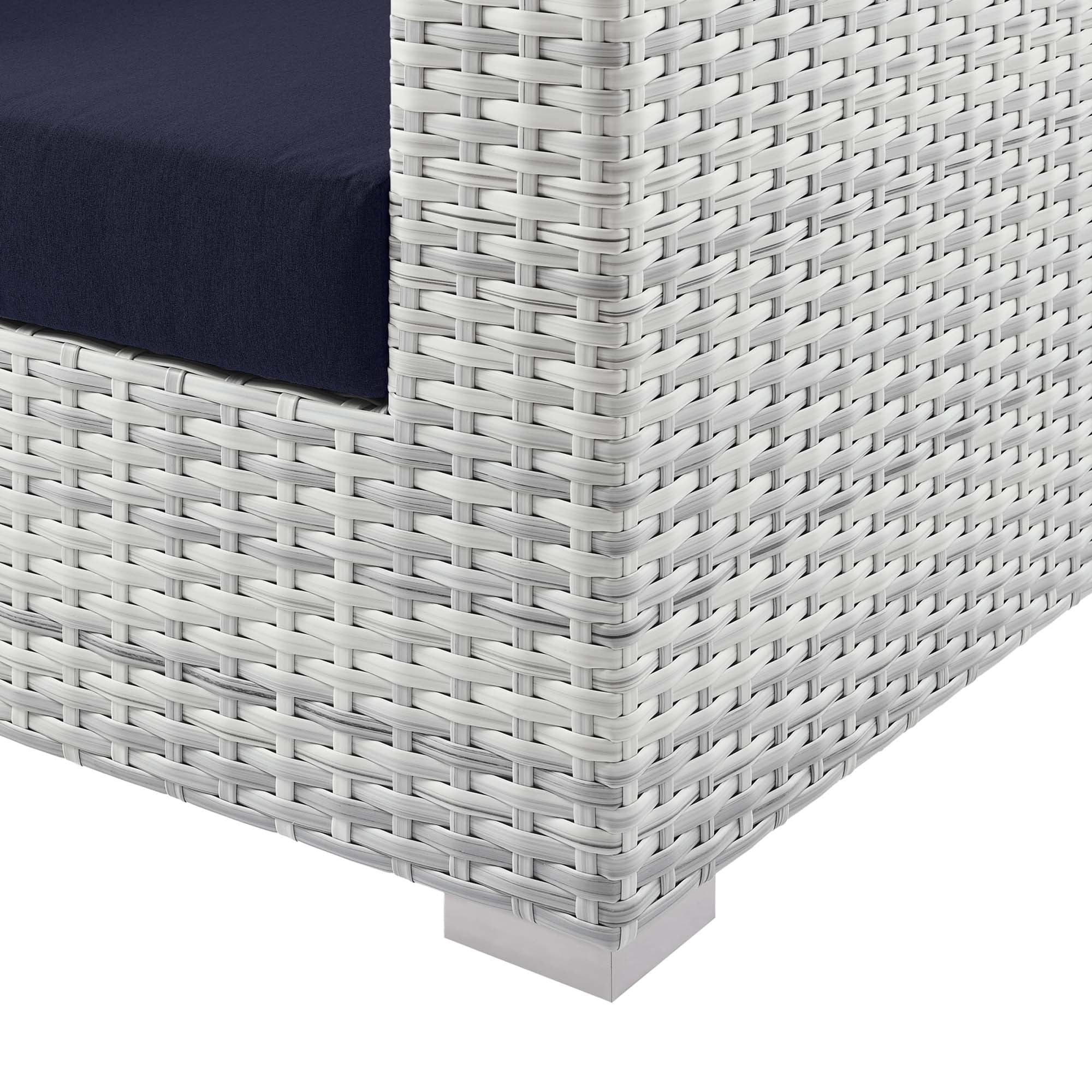 Convene Outdoor Patio Armchair - Light Gray Navy