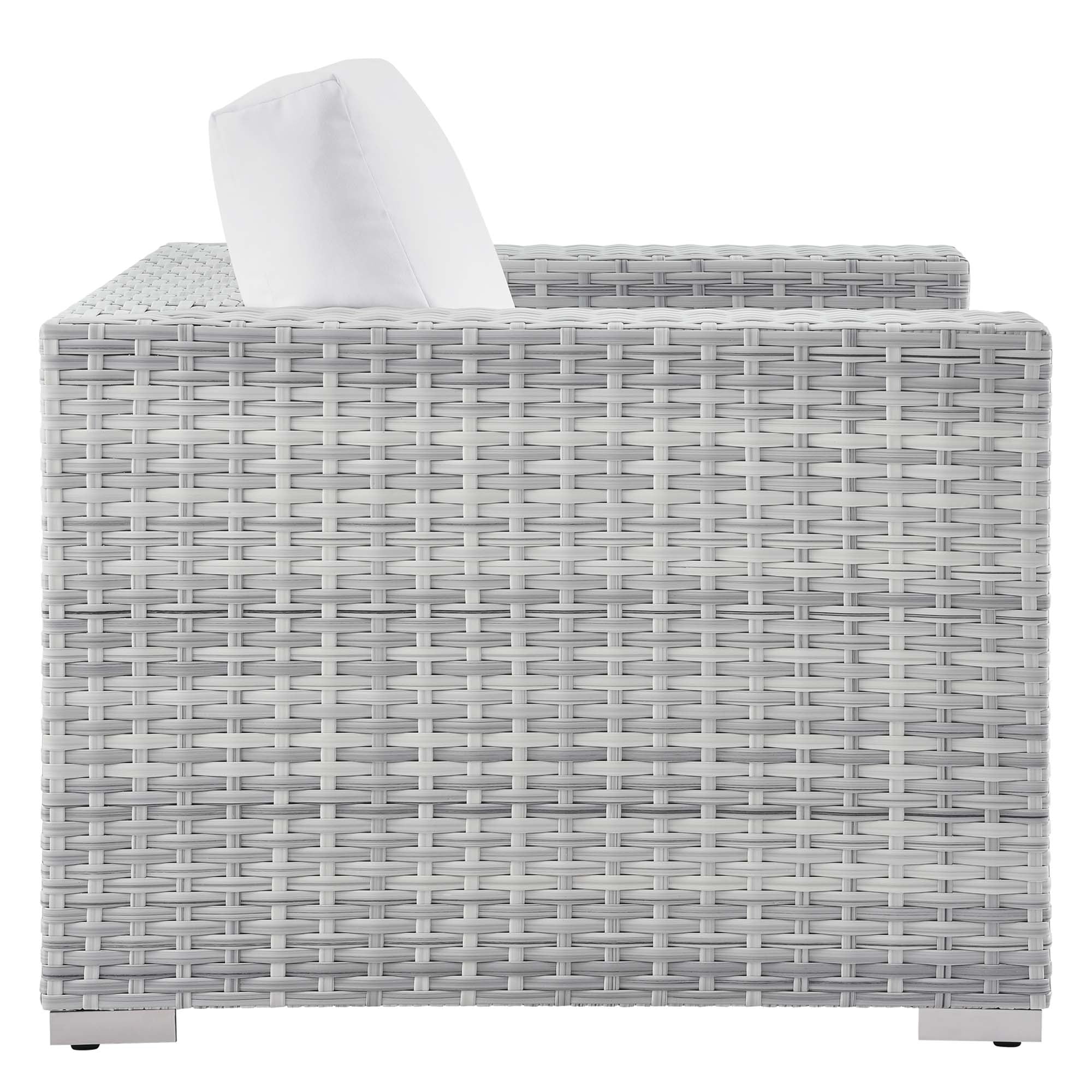 Convene Outdoor Patio Armchair - Light Gray White