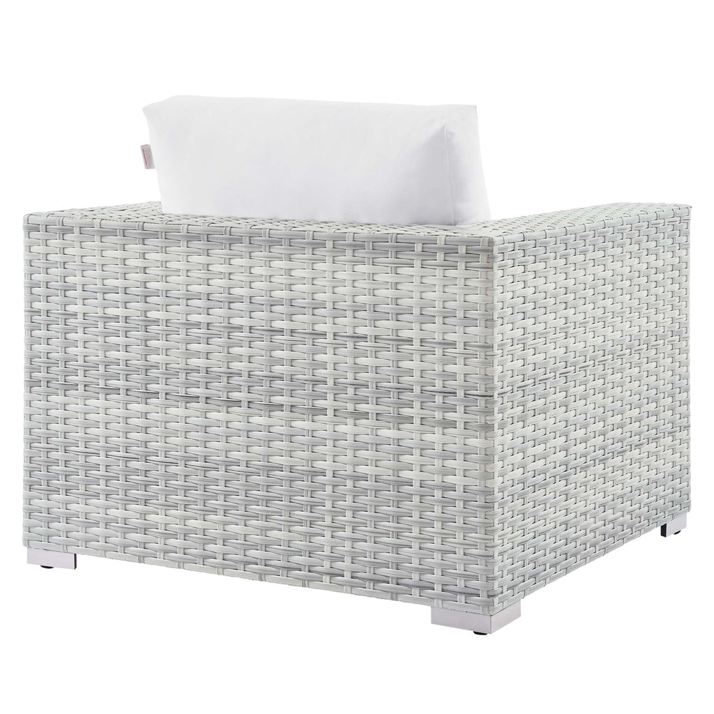 Convene Outdoor Patio Armchair - Light Gray White