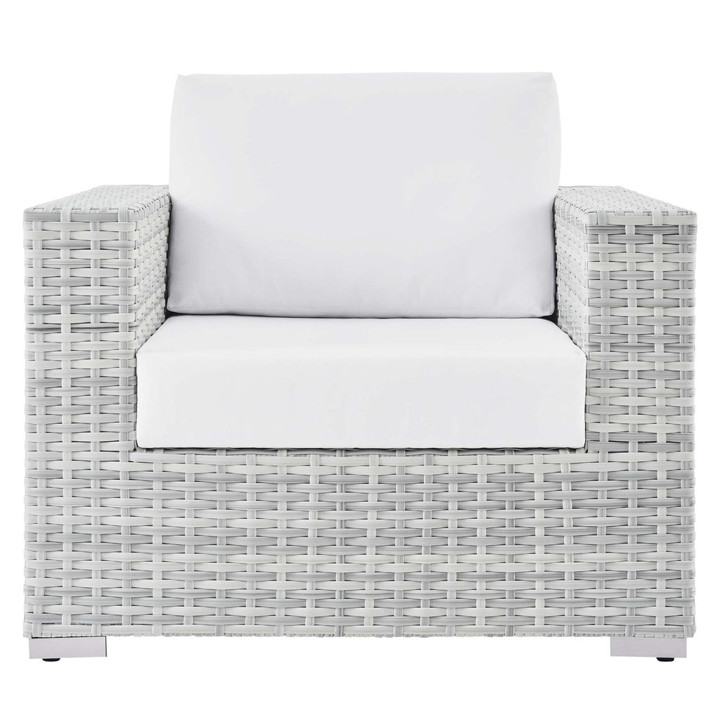 Convene Outdoor Patio Armchair - Light Gray White