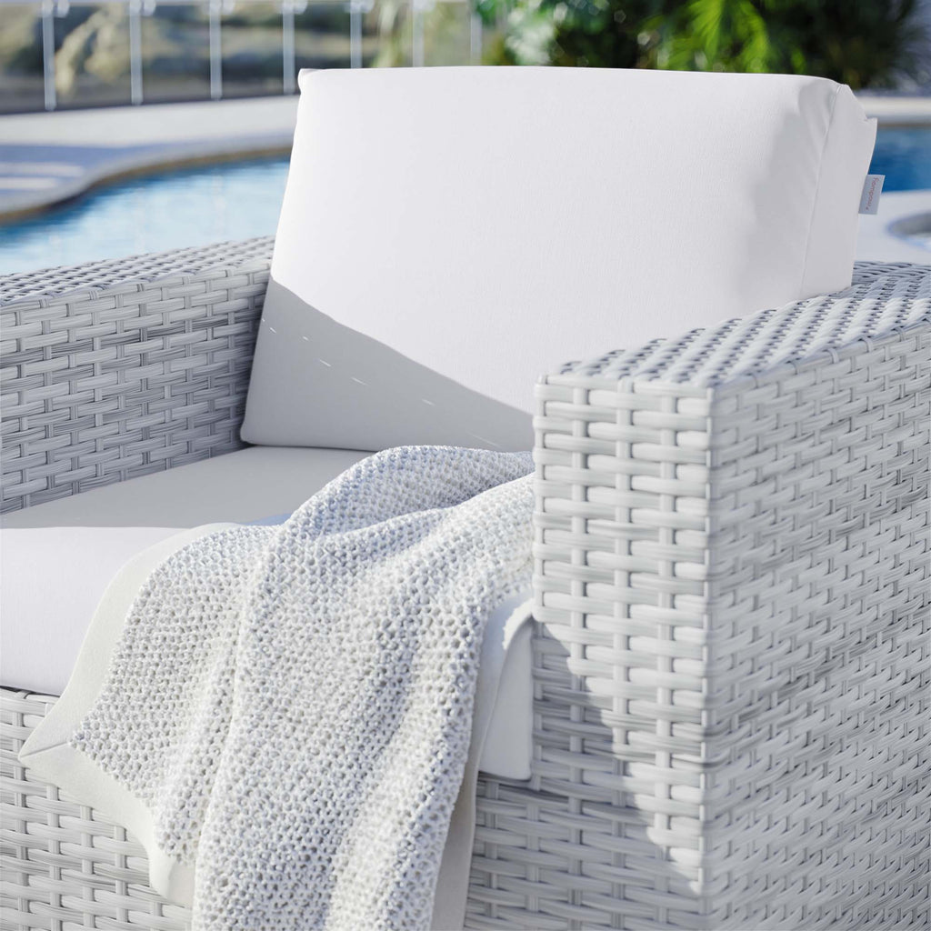 Convene Outdoor Patio Armchair - Light Gray White